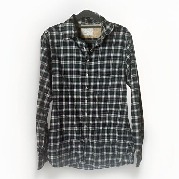 rag & bone Black and White Plaid Casual Button Down Shirt - Picture 1 of 9